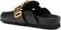 Moschino logo-plaque leather mules Black - Thumbnail 3