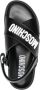 Moschino logo-plaque leather sandals Black - Thumbnail 4
