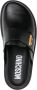 Moschino logo-plaque leather slippers Black - Thumbnail 4