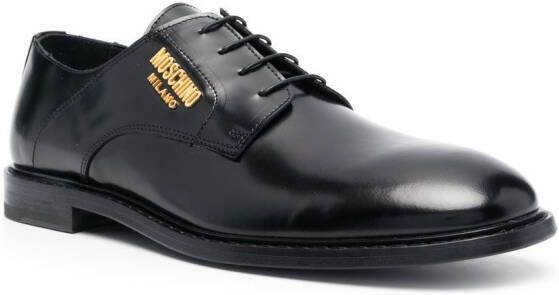 Moschino logo-plaque Derby shoes Black