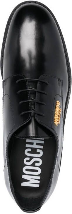 Moschino logo-plaque Derby shoes Black