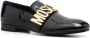 Moschino logo-plaque patent loafers Black - Thumbnail 2