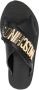 Moschino logo-plaque platform sandals Black - Thumbnail 4
