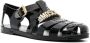 Moschino logo-plaque sandals Black - Thumbnail 2