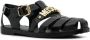 Moschino logo-plaque sandals Black - Thumbnail 2