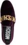 Moschino logo-plaque velvet loafers Red - Thumbnail 4