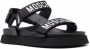Moschino logo-print flat sandals Black - Thumbnail 2