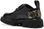 Moschino logo-print lace-up leather boots Black - Thumbnail 3