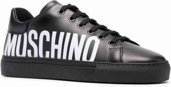 Moschino logo-print lace-up sneakers Black