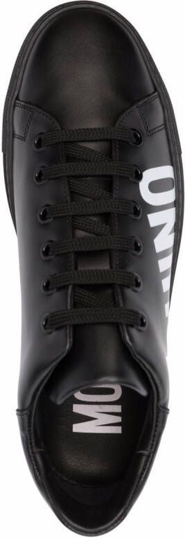 Moschino logo-print lace-up sneakers Black