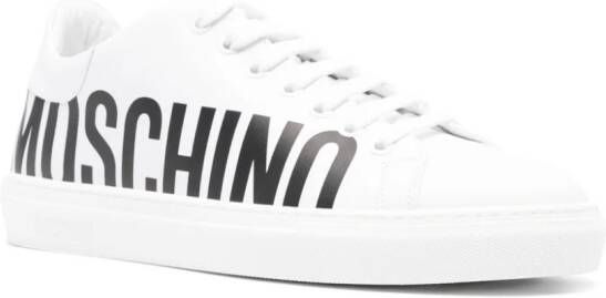 Moschino logo-print lace-up sneakers White