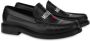 Moschino logo-print leather loafers Black - Thumbnail 2