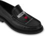 Moschino logo-print leather loafers Black - Thumbnail 3