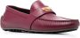 Moschino logo-print leather loafers Purple - Thumbnail 2