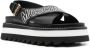 Moschino logo-print leather platform sandals Black - Thumbnail 2