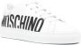 Moschino logo-print leather sneakers White - Thumbnail 2