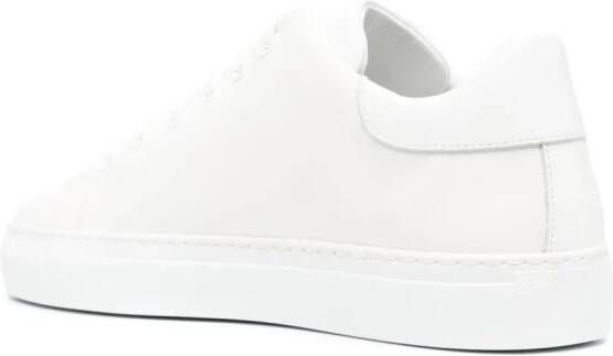 Moschino logo-print leather sneakers White