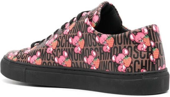 Moschino logo-print low-top sneakers Brown