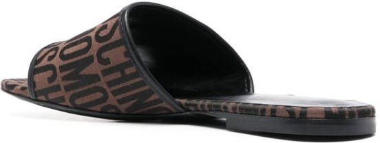 Moschino logo-print open-toe sandals Black