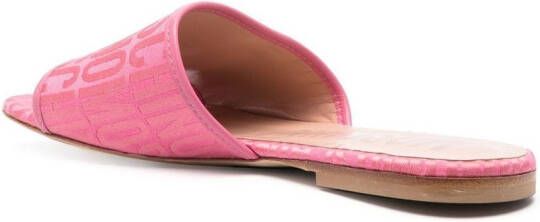 Moschino logo-print open-toe sandals Pink