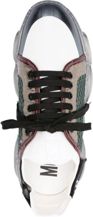 Moschino logo-print panelled sneakers Green