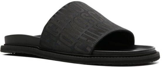 Moschino logo-print slippers Black
