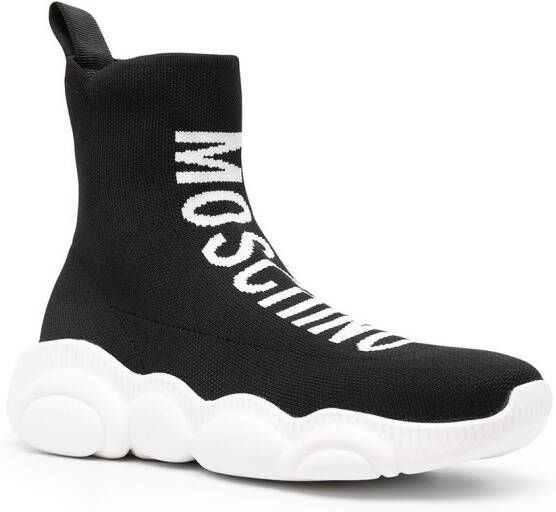 Moschino logo-print sock sneakers Black