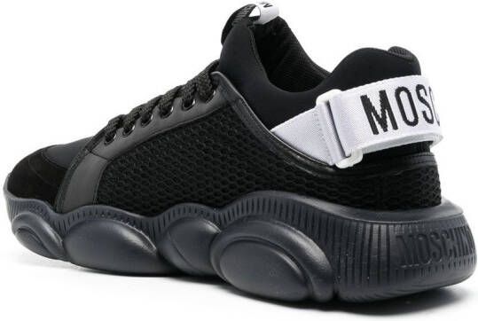 Moschino logo pull tab low-top sneakers Black