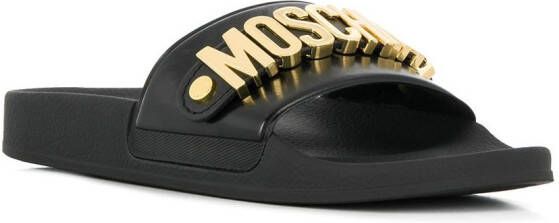 Moschino logo sandals Black