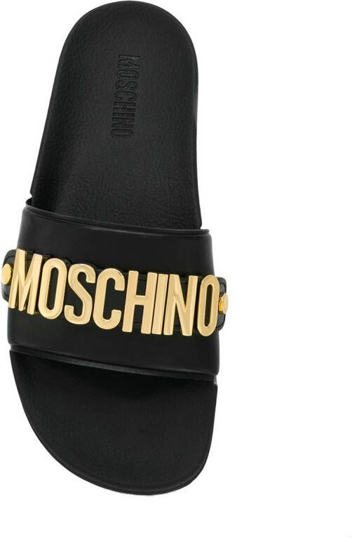 Moschino logo sandals Black