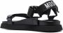 Moschino logo strap leather sandals Black - Thumbnail 3