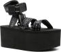 Moschino logo-strap platform sandals Black - Thumbnail 2