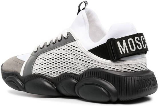 Moschino logo-strap Teddy sneakers White