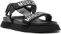 Moschino logo-tape flat sandals Black - Thumbnail 2