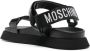 Moschino logo-tape flat sandals Black - Thumbnail 3
