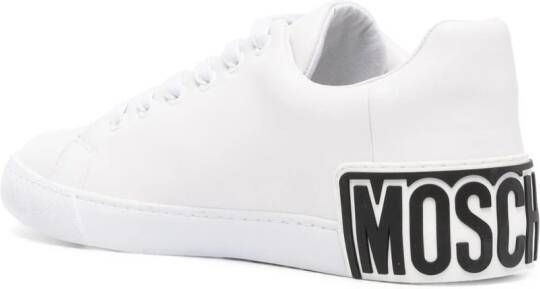 Moschino low-top leather sneakers White