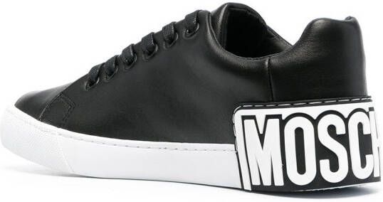 Moschino low-top logo heel sneakers Black