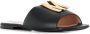 Moschino M plaque sandals Black - Thumbnail 2