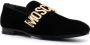 Moschino logo-lettering leather loafers Black - Thumbnail 2