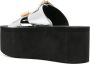 Moschino metallic-leather platform sandals Silver - Thumbnail 3