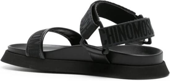 Moschino monogram-jacquard touch-strap sandals Black