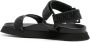 Moschino monogram-jacquard touch-strap sandals Black - Thumbnail 3