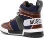 Moschino panelled leather hi-top sneakers Brown - Thumbnail 3