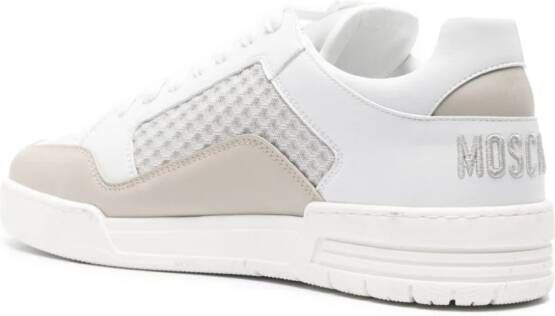 Moschino panelled leather sneakers White