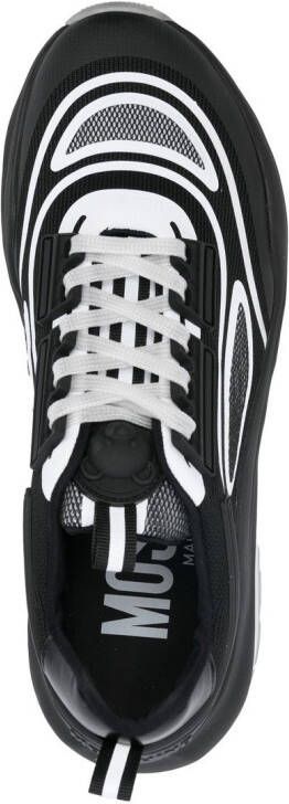 Moschino panelled low-top sneakers Black