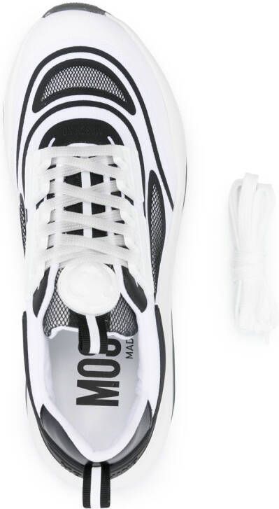 Moschino panelled low-top sneakers White