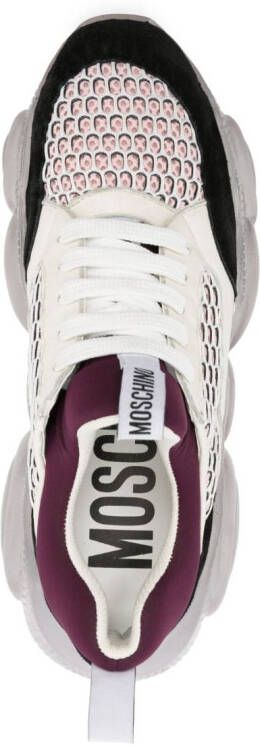 Moschino panelled mesh low-top sneakers Pink