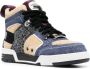 Moschino panelled suede hi-top sneakers Blue - Thumbnail 2