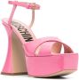 Moschino patent leather platform sandals Pink - Thumbnail 2