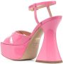 Moschino patent leather platform sandals Pink - Thumbnail 3